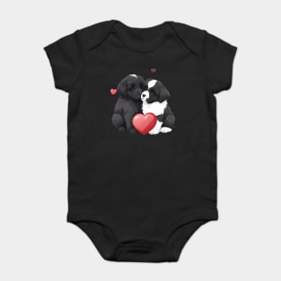 Cute newfoundland puppy Baby Bodysuit